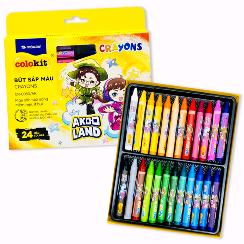 Bút Sáp Màu Colokit CR-C050/AK (Hộp 24 màu)
