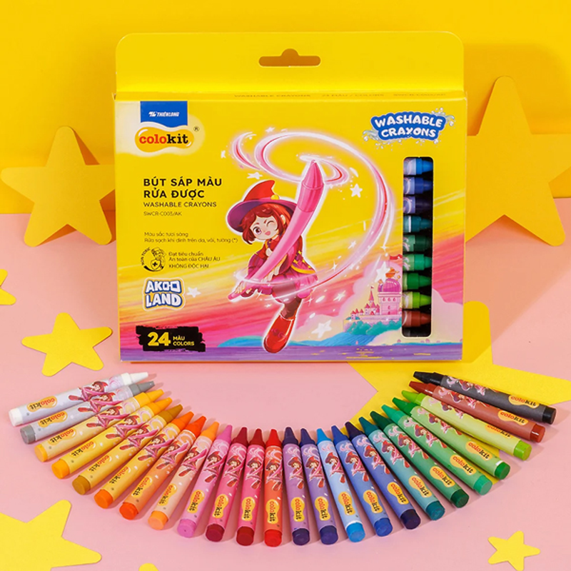 Bút Sáp Màu Colokit CR-C050/AK (Hộp 24 màu)
