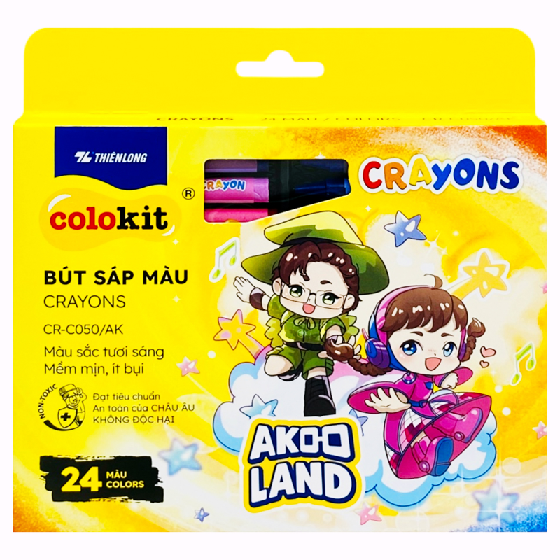 Bút Sáp Màu Colokit CR-C050/AK (Hộp 24 màu)