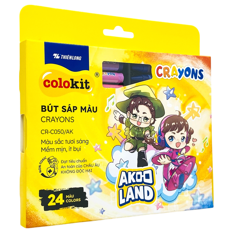 Bút Sáp Màu Colokit CR-C050/AK (Hộp 24 màu)