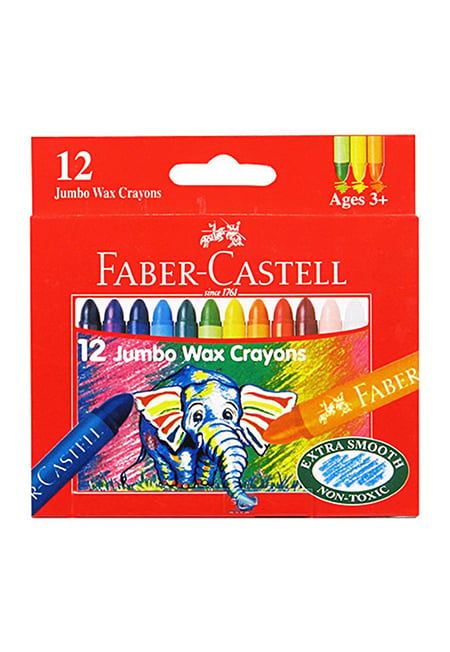 Bút Sáp Màu Faber Castell Jumbo Wax Crayons (Hộp 12 Màu)