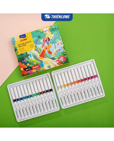 Hộp 24 Bút Sơn Mực Lỏng Thiên Long Acrylic Markers ACM-C012