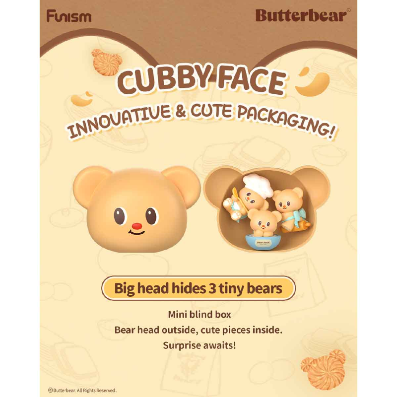 Funism Mô Hình ButterBear Baked With Love Series Cubby Face MX2089 (Giao Mẫu Ngẫu Nhiên)