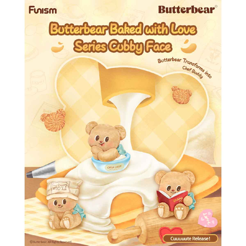 Funism Mô Hình ButterBear Baked With Love Series Cubby Face MX2089 (Giao Mẫu Ngẫu Nhiên)