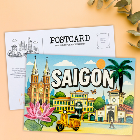 Bưu Thiếp Xoắn Việt Nam - 15.7 x 11.5 cm - TMC (Giao mẫu ngẫu nhiên)