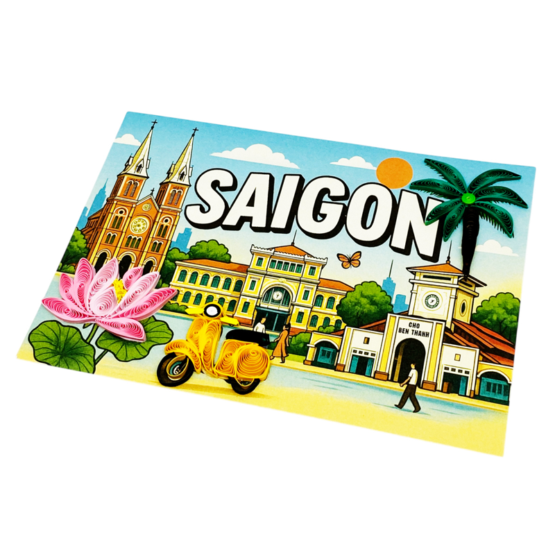 Bưu Thiếp Xoắn Việt Nam - 15.7 x 11.5 cm - TMC (Giao mẫu ngẫu nhiên)