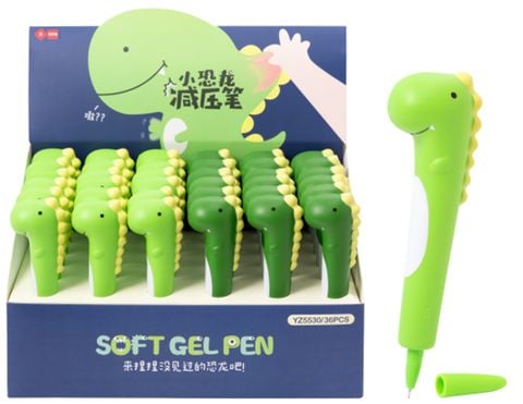 Viết Gel Squishy Đen 0.5Mm Khủng Long (II-GEN) YZ5530