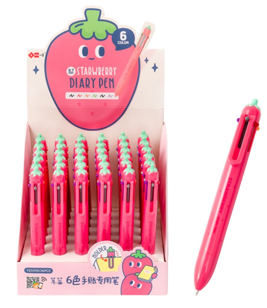 Viết Bi 6 Màu Dâu Tây (II-GEN) YZ5590 H/36