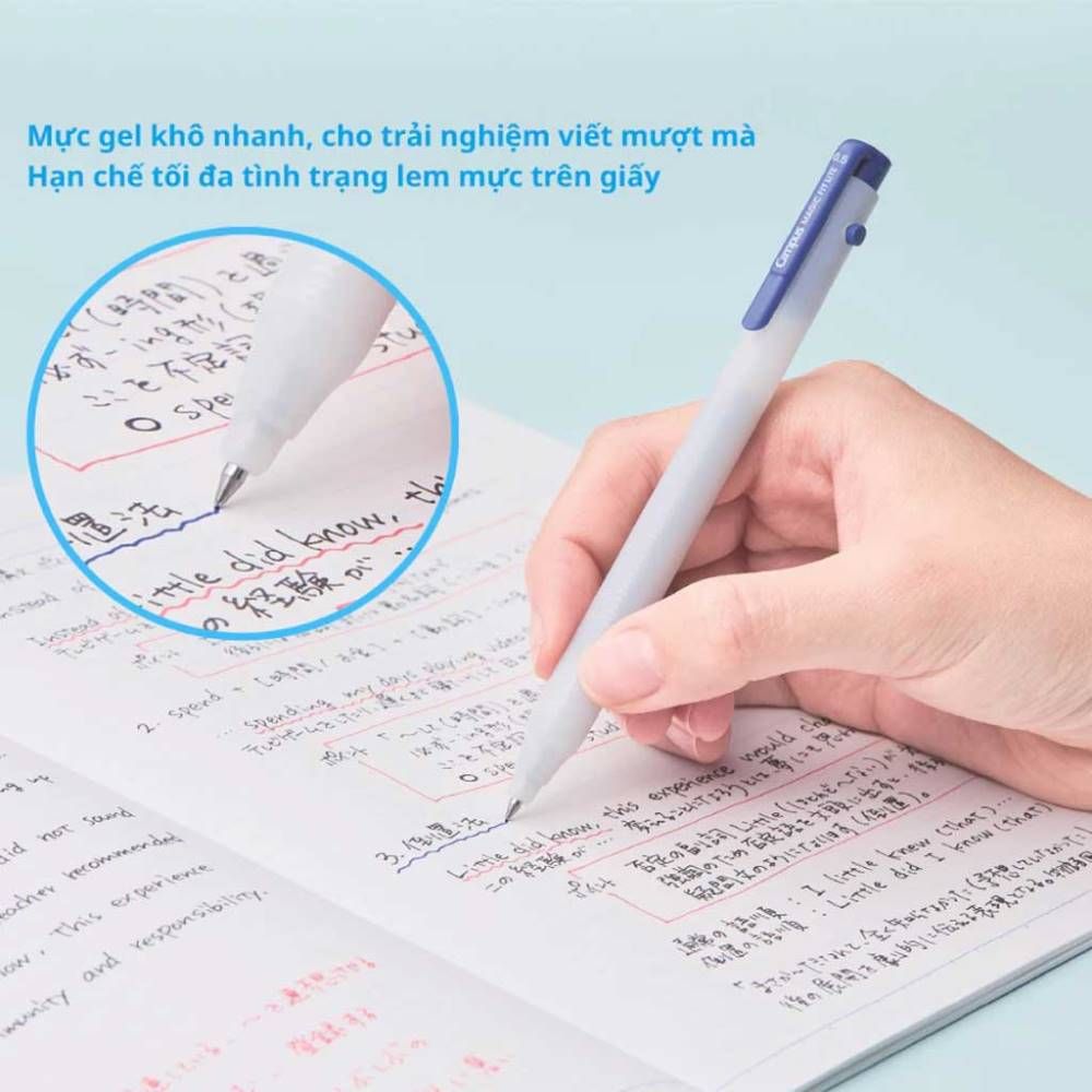 Campus - Bút Gel Campus Magic Fit Lite Mực Xanh 0.5mm WPB2-05B-TY