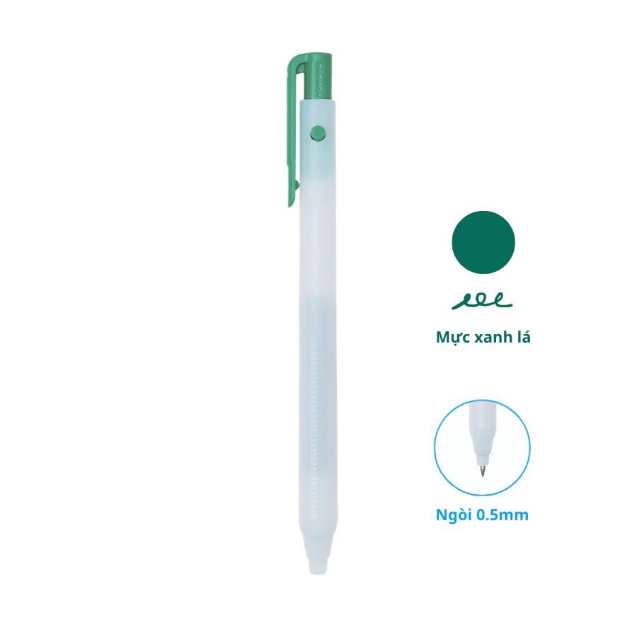Campus - Bút Gel Campus Magic Fit Lite Mực Xanh Lá 0.5mm WPB2-05G