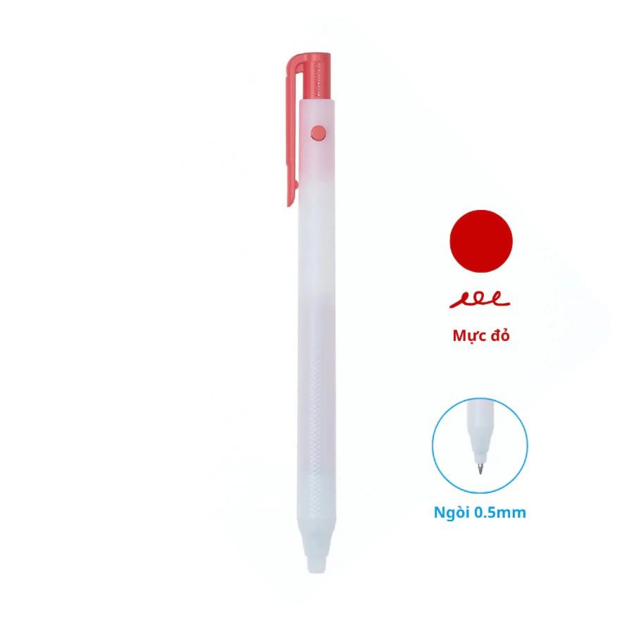 Campus - Bút Gel Campus Magic Fit Lite Mực Đỏ 0.5mm WPB2-05R