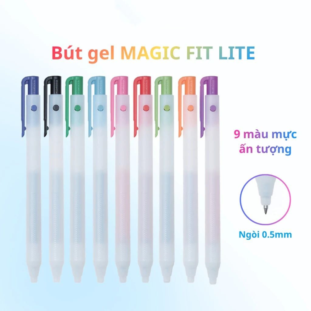 Campus - Bút Gel Campus Magic Fit Lite Mực Tím 0.5mm WPB2-05VP