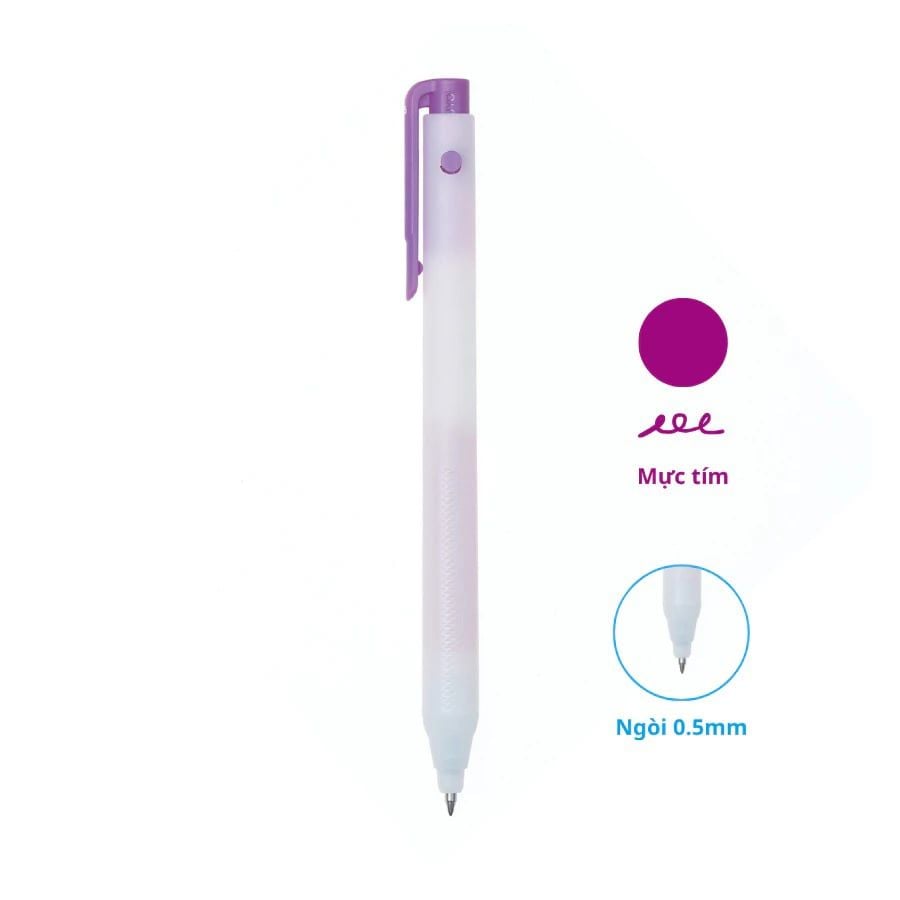 Campus - Bút Gel Campus Magic Fit Lite Mực Tím 0.5mm WPB2-05VP