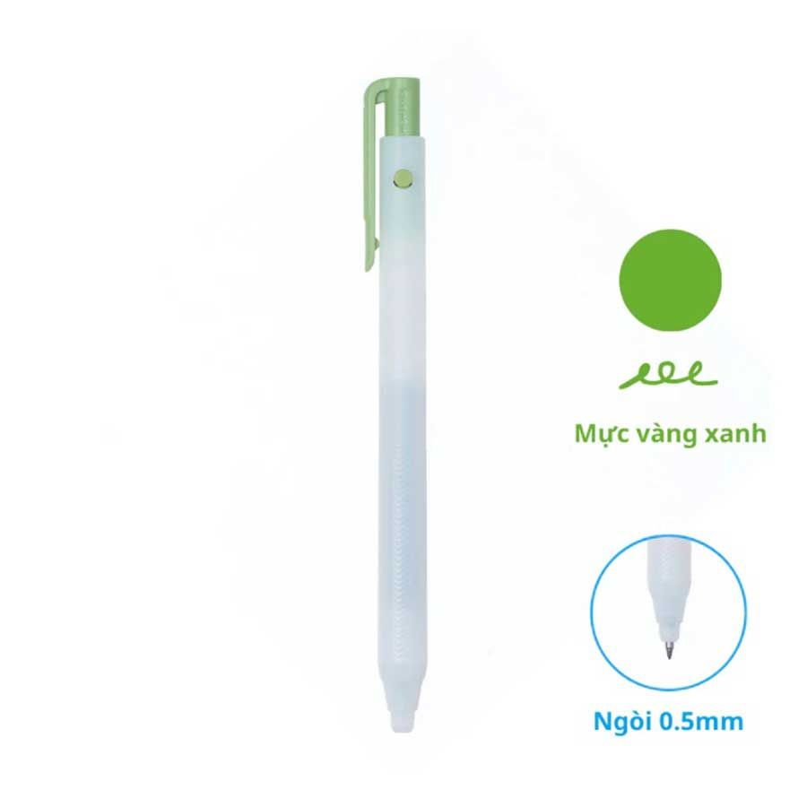 Campus - Bút Gel Campus Magic Fit Lite Mực Vàng Xanh 0.5mm WPB2-05YG