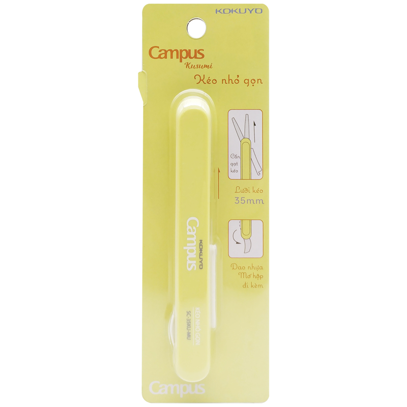 Campus - Kéo Mini Đa Năng Gấp Gọn SC-35KU-MU Màu Vàng