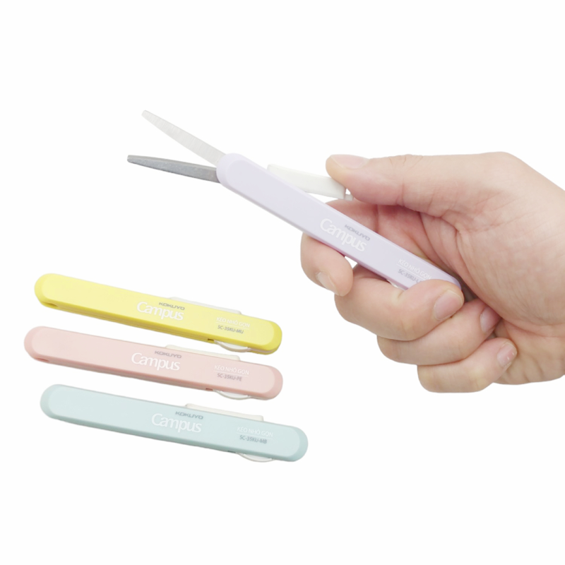 Campus - Kéo Mini Đa Năng Gấp Gọn SC-35KU-MU Màu Vàng