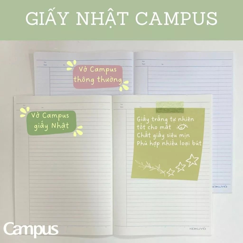 Tập Học Sinh 200tr Campus – Basic A5 DL70gsm Kẻ Caro NB-A5G200BS (Giao mẫu ngẫu nhiên)