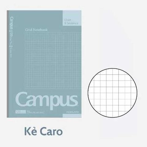 Tập Học Sinh 200tr Campus – Basic A5 DL70gsm Kẻ Caro NB-A5G200BS (Giao mẫu ngẫu nhiên)