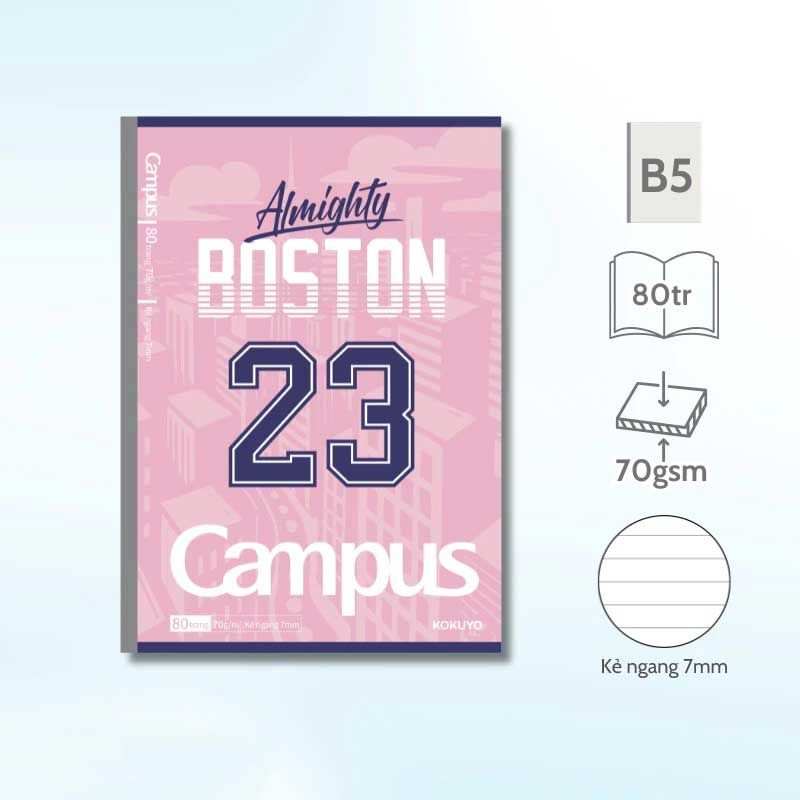 Tập Sinh Viên 80tr Campus - Bloke Core B5 DL70gsm Kẻ Ngang NB-B5L80BC-G (Giao mẫu ngẫu nhiên)