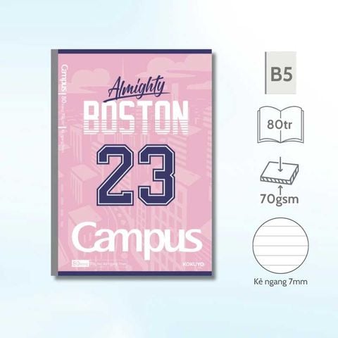 Tập Sinh Viên 80tr Campus - Bloke Core B5 DL70gsm Kẻ Ngang NB-B5L80BC-G (Giao mẫu ngẫu nhiên)
