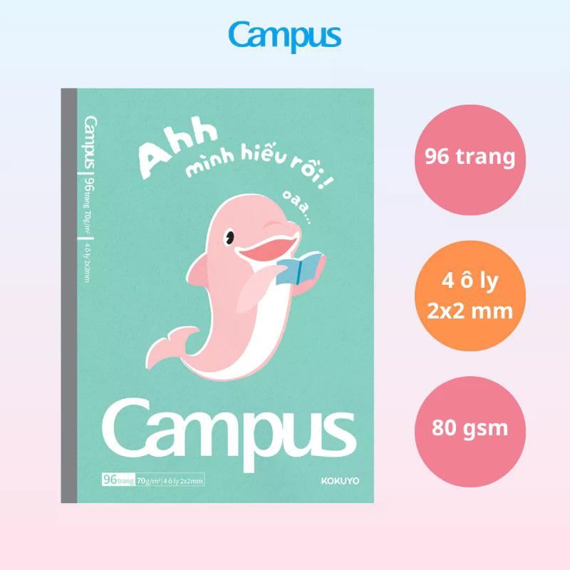 Tập Học Sinh 96tr Campus – Sea Creatures A5 DL80gsm 4oly NB-A5OL96SC-01 (Giao mẫu ngẫu nhiên)