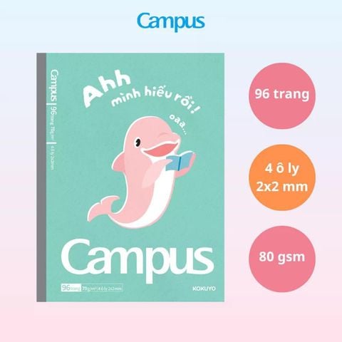 Tập Học Sinh 96tr Campus – Sea Creatures A5 DL80gsm 4oly NB-A5OL96SC-01 (Giao mẫu ngẫu nhiên)