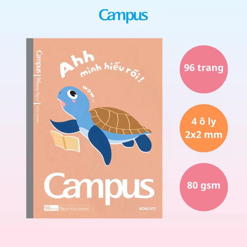 Tập Học Sinh 96tr Campus – Sea Creatures A5 DL80gsm 4oly NB-A5OL96SC-02 (Giao mẫu ngẫu nhiên)