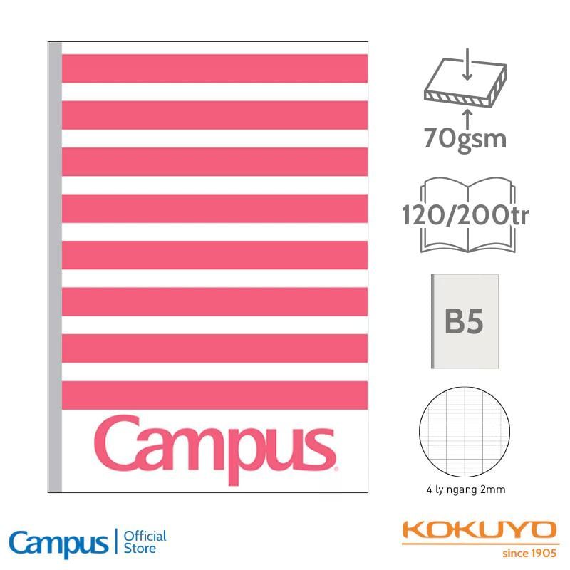 Tập Sinh Viên 200tr Campus – Repete B5S B5 DL70gsm 4 Ly Ngang BSREP200 (Giao mẫu ngẫu nhiên)