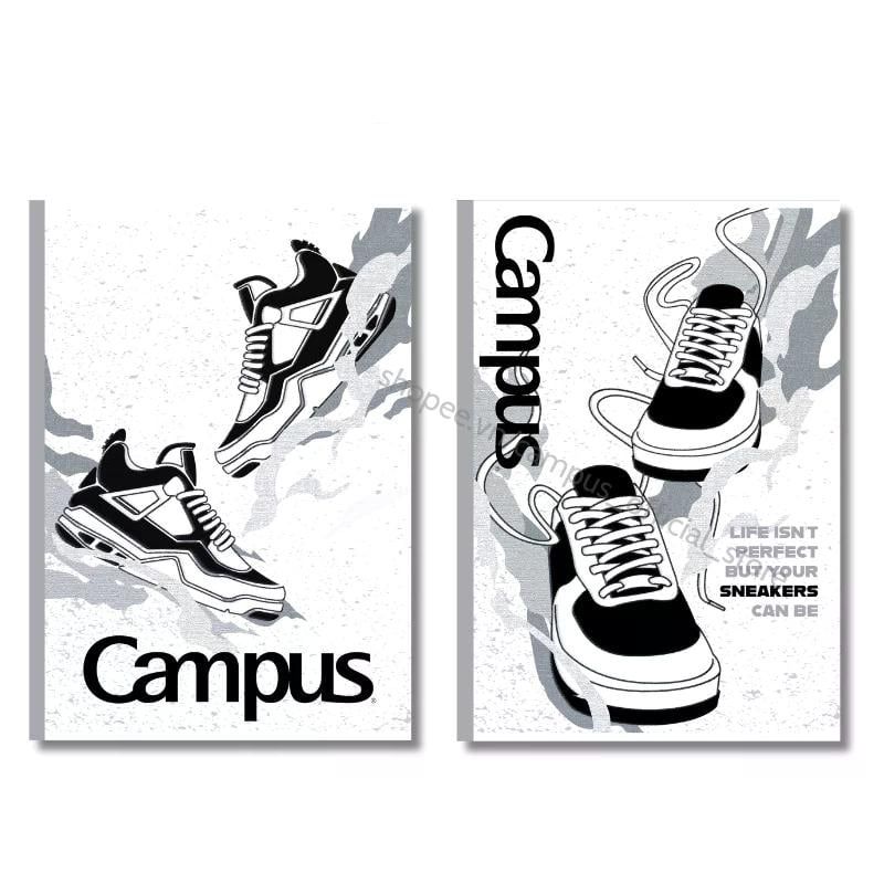 Tập Sinh Viên 200tr Campus - Sneakers B5 DL70gsm 4 Ly Ngang B5S-BSSNK200 (Giao mẫu ngẫu nhiên)