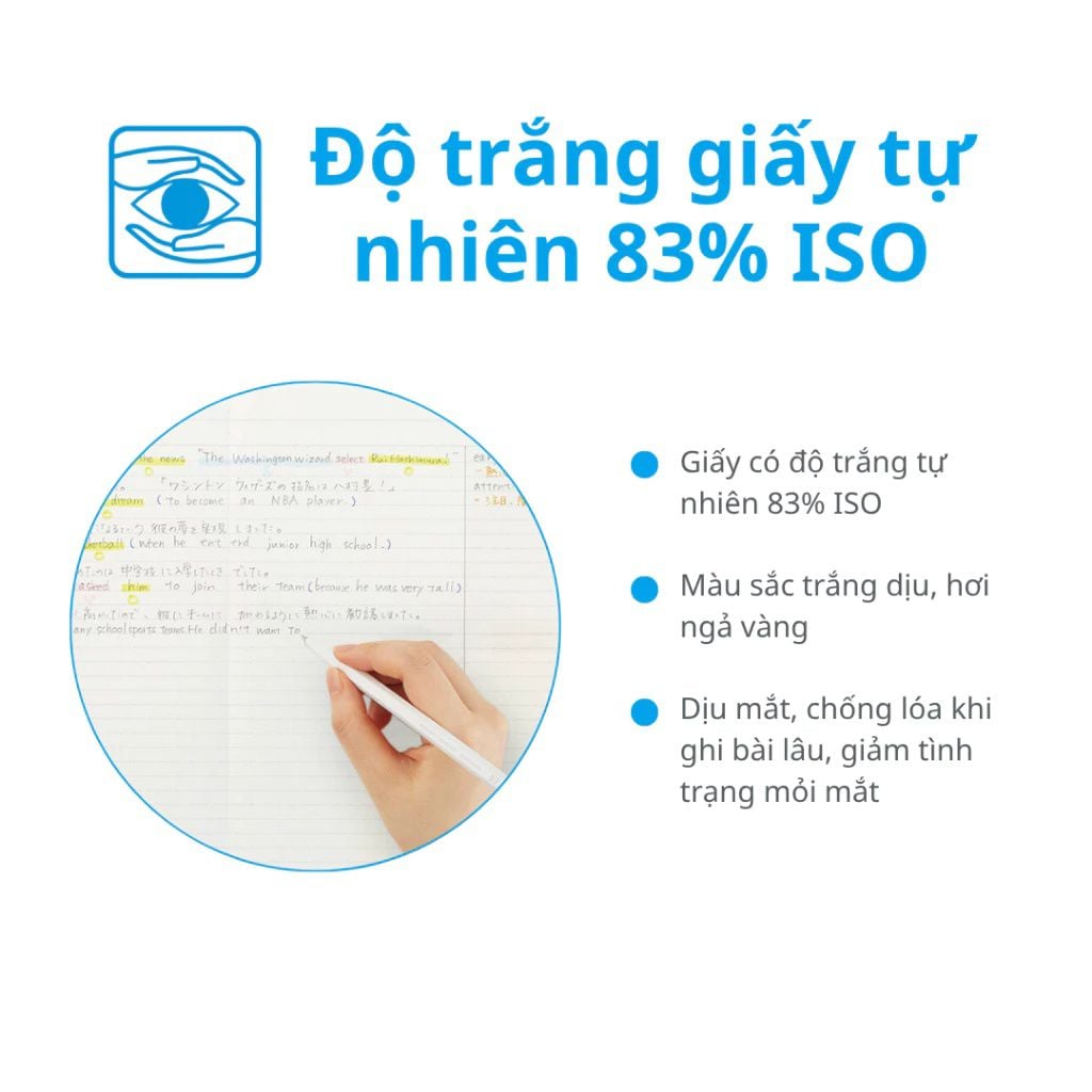 Tập Sinh Viên 200tr Campus – Wa-Shoku B5 DL70gsm Kẻ Ngang Có Chấm NB-B5DL200WS-03 (Giao mẫu ngẫu nhiên)