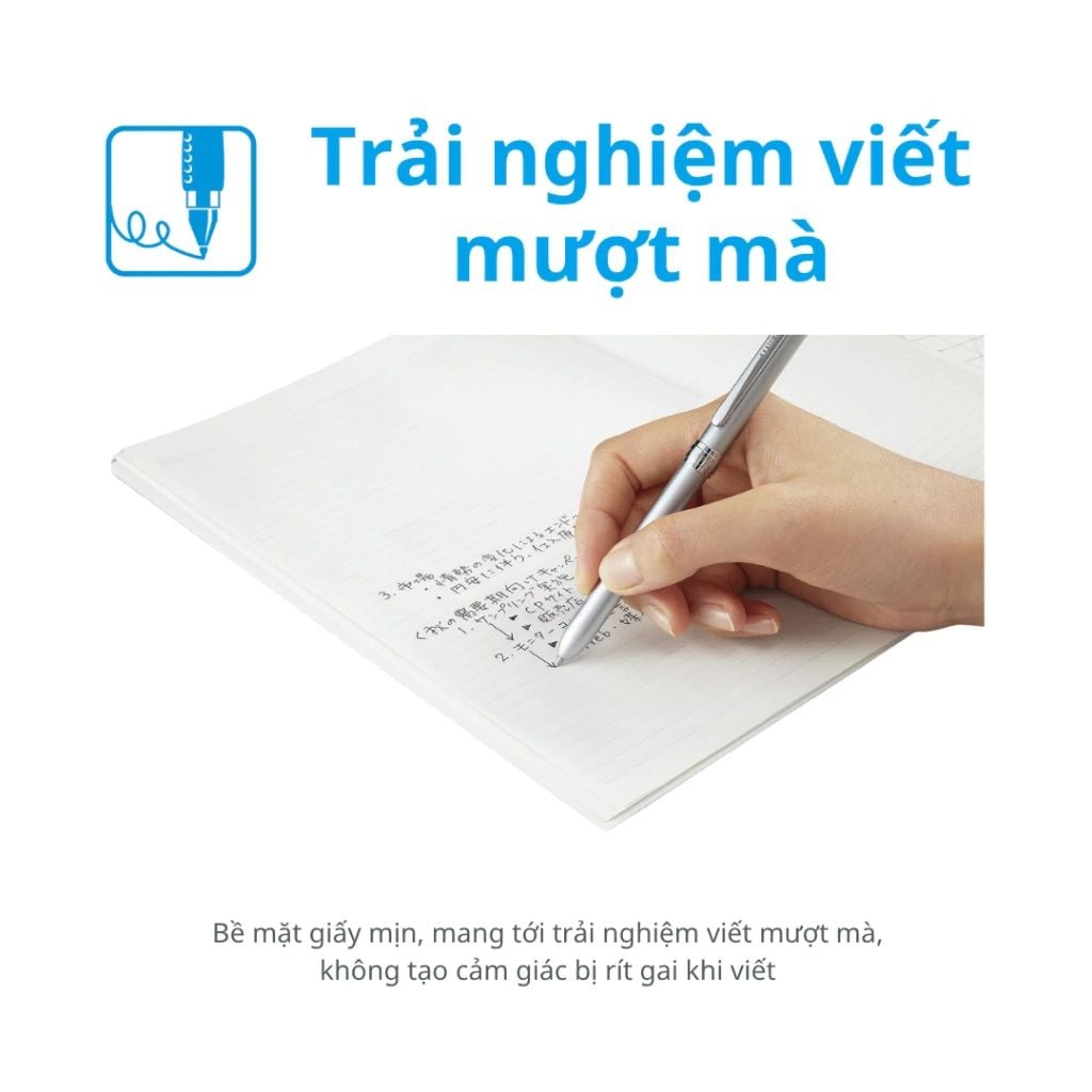 Tập Sinh Viên 200tr Campus – Wa-Shoku B5 DL70gsm Kẻ Ngang Có Chấm NB-B5DL200WS-03 (Giao mẫu ngẫu nhiên)