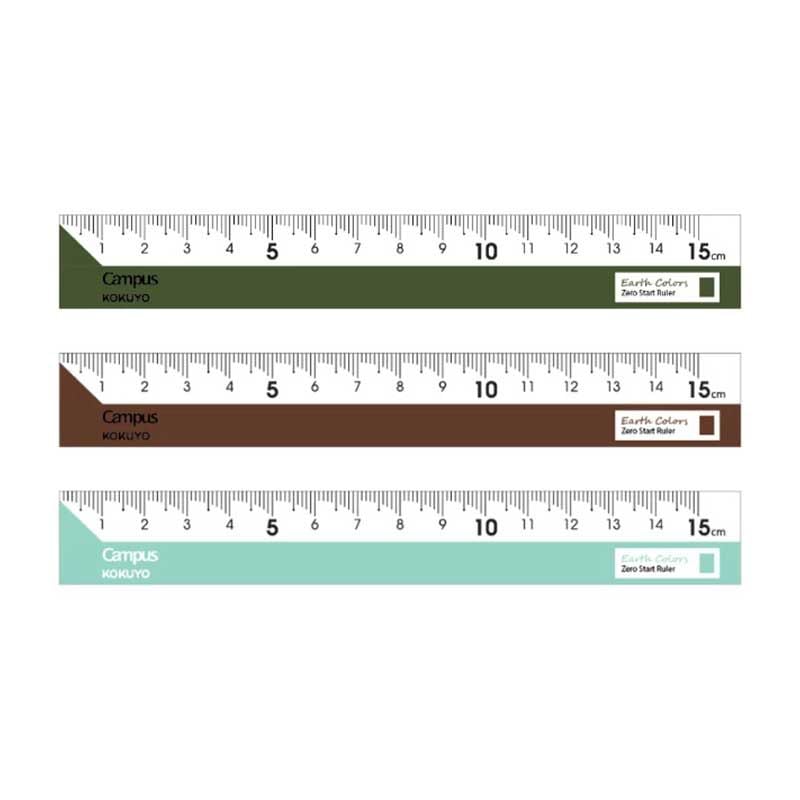 Campus - Thước Kẻ Earth Colors 15cm - Xanh Lá