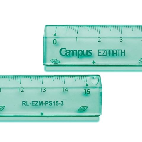 Campus - Thước Kẻ Pastel 15cm - Xanh Lá