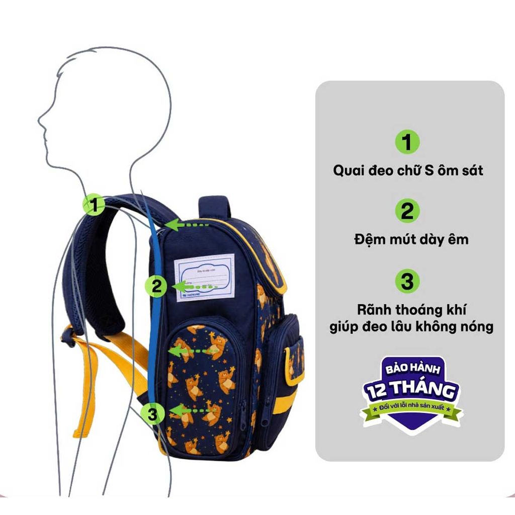 Thiên Long - Cặp Chống Gù Ergo Joy Space BP-037/OS