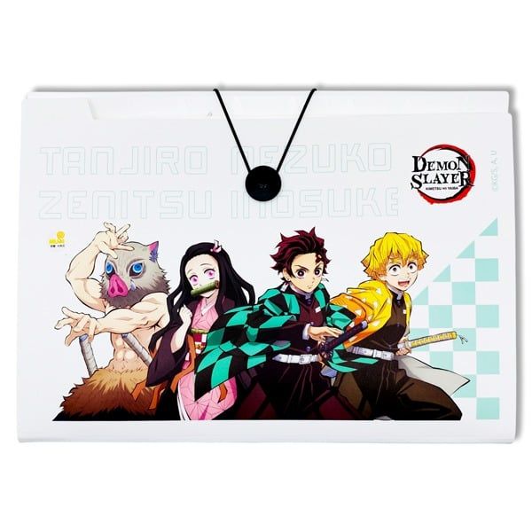 Cặp Tài Liệu Thiên Long 8 Ngăn A4 Demon Slayer DF-006/DS Trắng