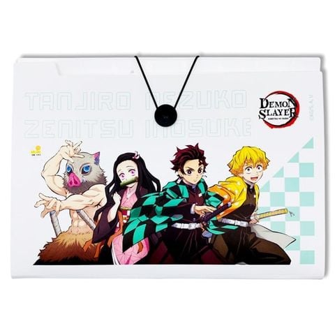 Cặp Tài Liệu Thiên Long 8 Ngăn A4 Demon Slayer DF-006/DS Trắng