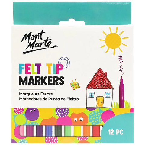 Mont Marte - Bộ 12 Bút Lông Đầu Nhỏ Mmkc0193 (Vm-0600)