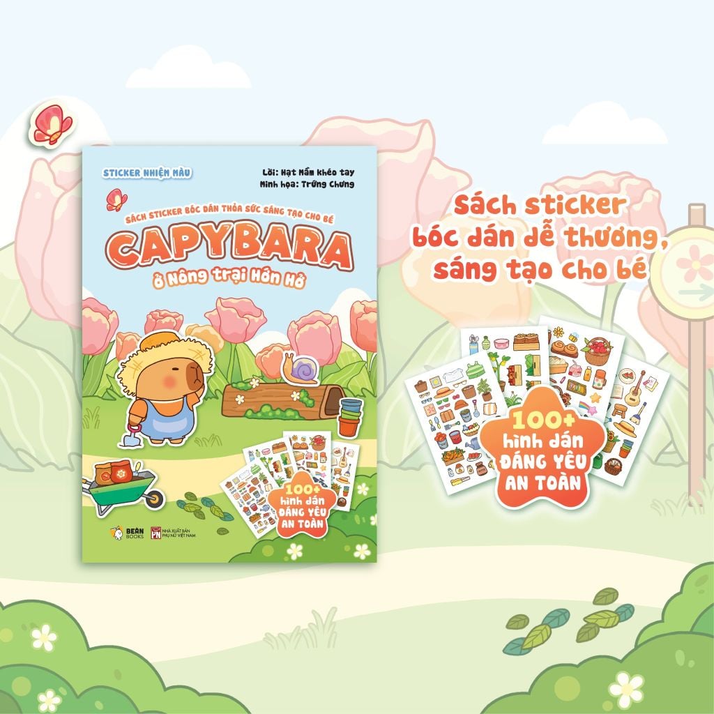 Capybara Ở Nông Trại Hớn Hở - Sticker Nhiệm Màu