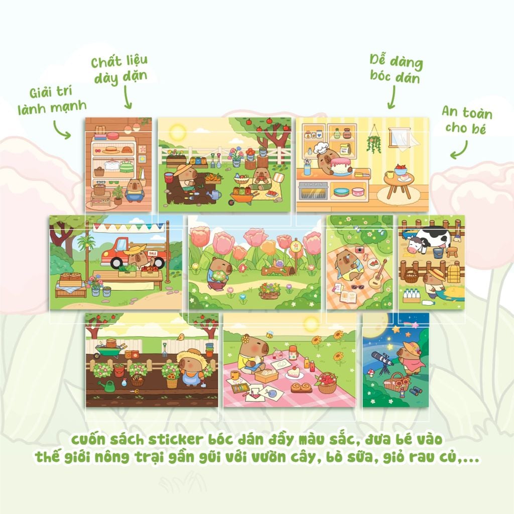 Capybara Ở Nông Trại Hớn Hở - Sticker Nhiệm Màu
