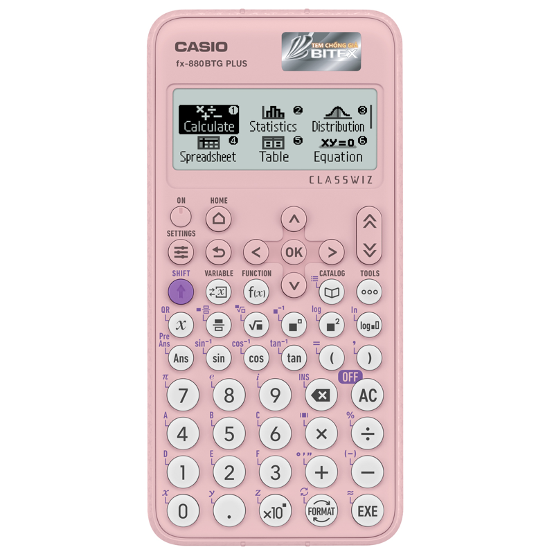 Máy Tính Casio FX-880BTG PLUS - Màu Hồng