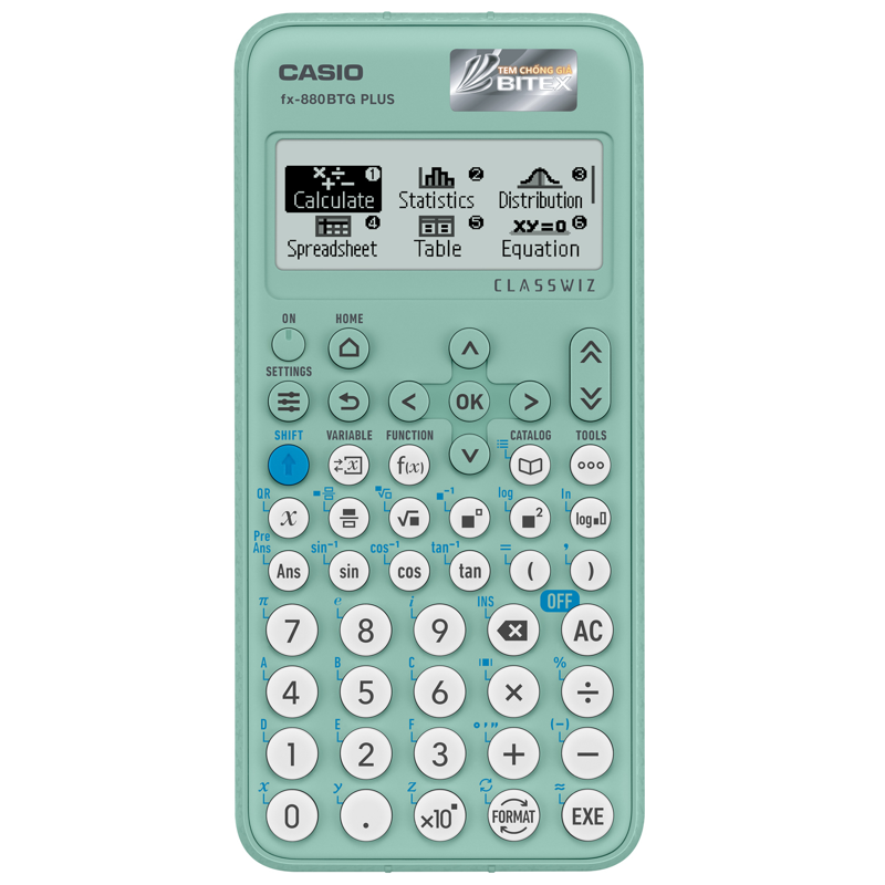 Máy Tính Casio FX-880BTG PLUS - Màu Xanh Lá