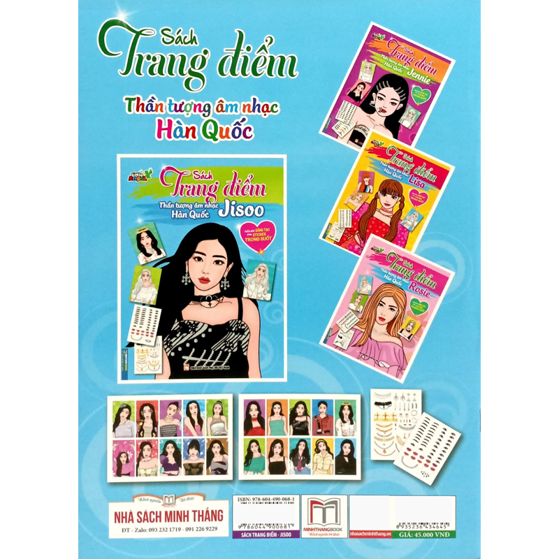 Sách Trang Điểm Jisoo - Thỏa Sức Sáng Tạo Sticker Trong Suốt