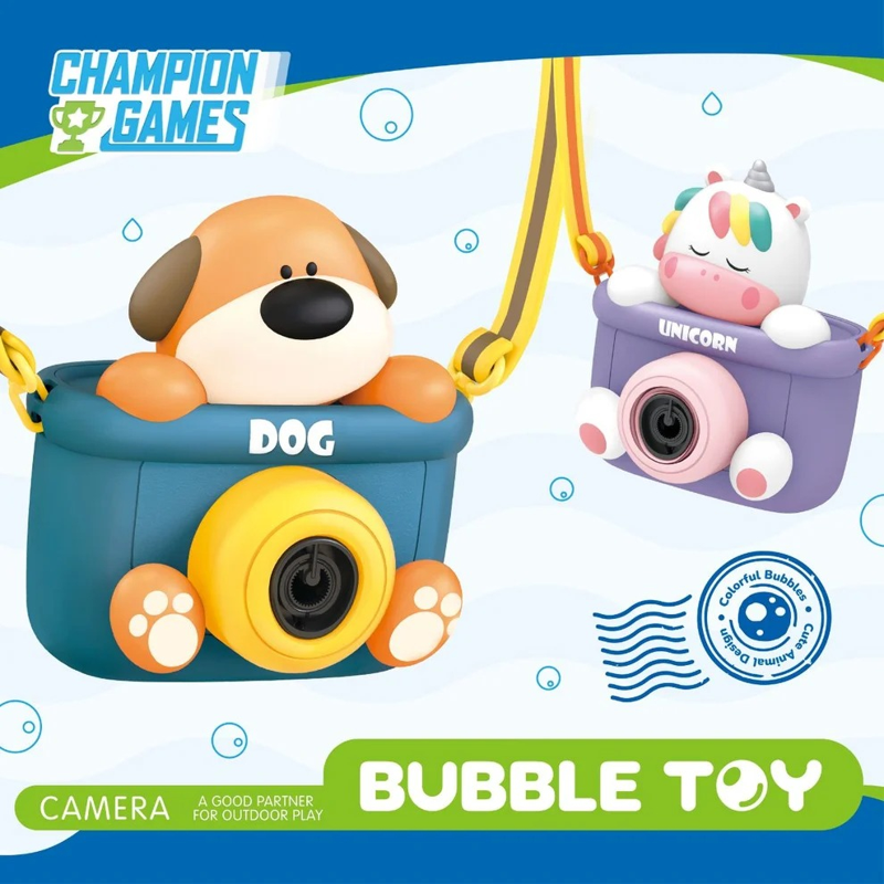 Champion Games Máy Ảnh Phun Bong Bóng Chó Con