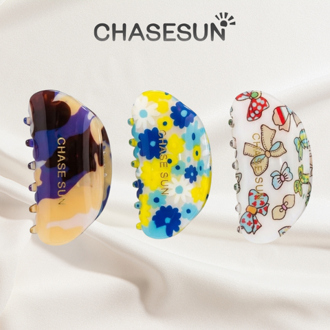 Kẹp Tóc Chasesun Nhiều Màu 7.3x4.5cm ZJ03 (Giao mẫu ngẫu nhiên)