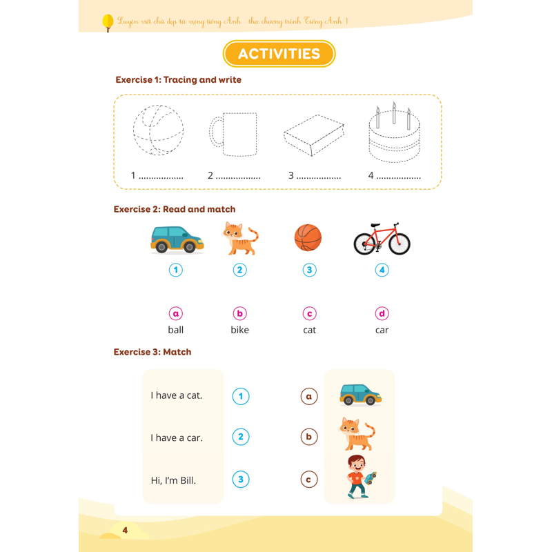 Luyện Viết Chữ Đẹp Từ Vựng Tiếng Anh - Theo Chương Trình Tiếng Anh 1