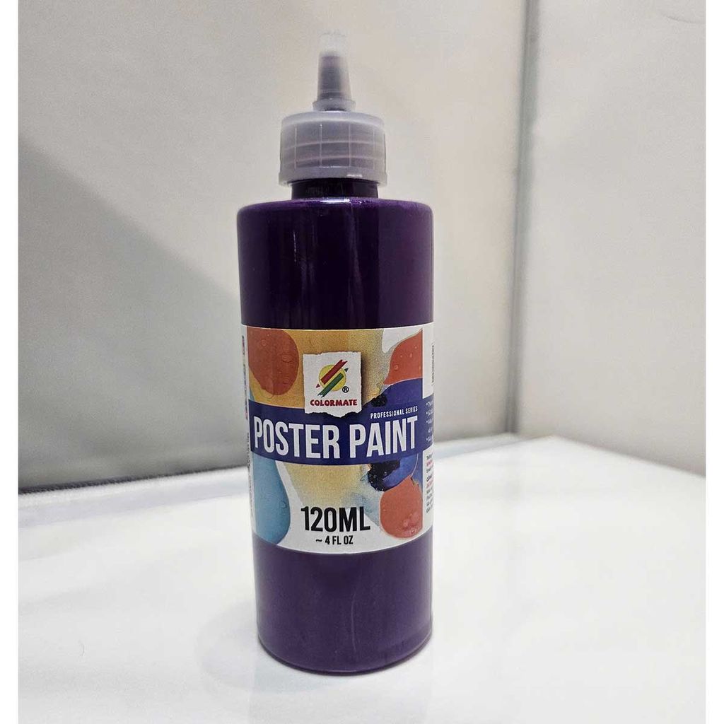 Colormate - Chai Màu Vẽ Poster Paint 120ml Màu Tím