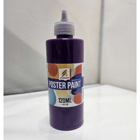 Colormate - Chai Màu Vẽ Poster Paint 120ml Màu Tím