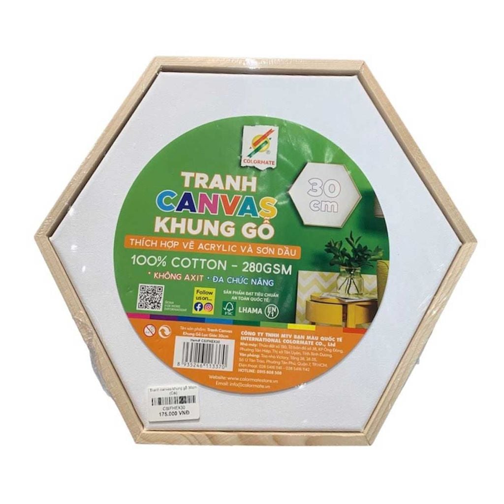 Colormate - Tranh Canvas Khung Gỗ 30cm