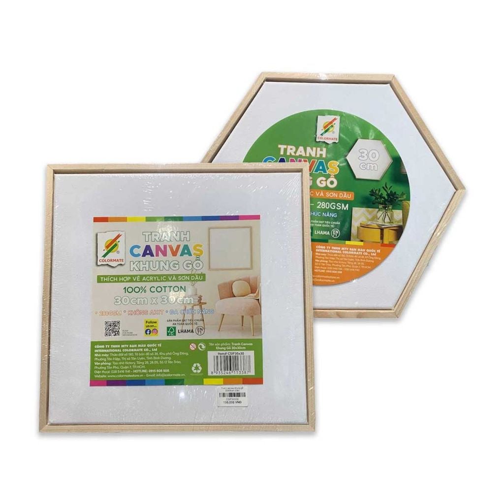 Colormate - Tranh Canvas Khung Gỗ 30cm