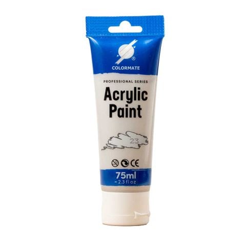 Tuýp Màu Vẽ Colormate Acrylic Paint 75ml Màu Bạc